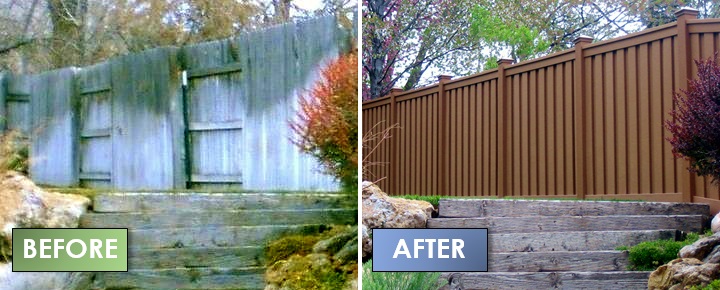Trex Composite Fencing Wood Fence Alternative- Before & After