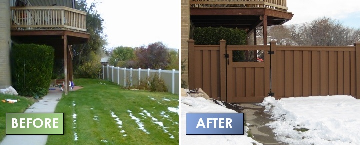Trex Seclusions Fence - Before & After