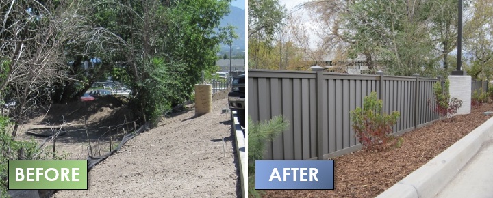 Composite Fence Before & After