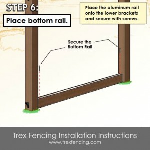 Trex fencing installation step 12a