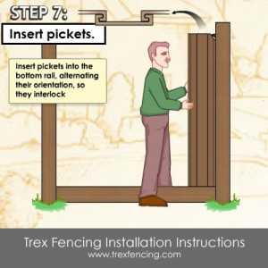 Trex fencing installation step 17a