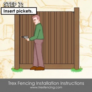 Trex fencing installation step 19a