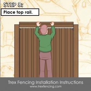 Trex fencing installation step 21a