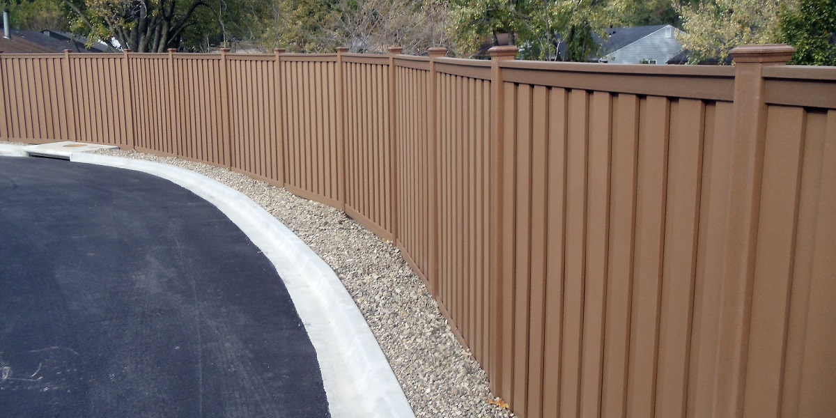 Trex fencing installed by Kent Fence for Walgreens in Topeka Kansas