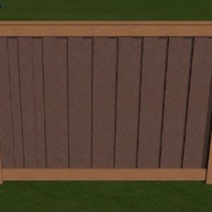 3-D Mockup of Trex Fence with Brown and Saddle